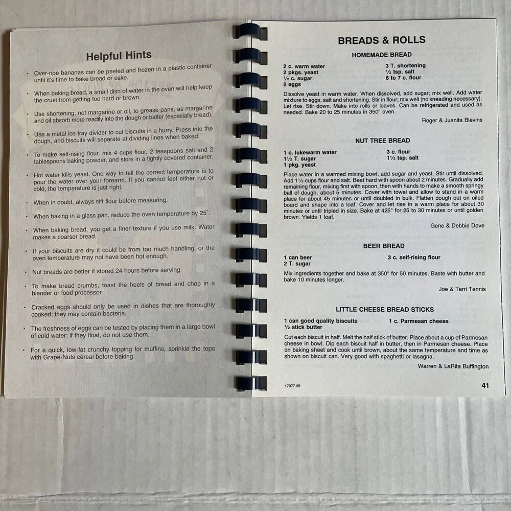 Country Goodness Baldknobbers Cook For You Cookbook 1996 Recipes Helpful Hints
